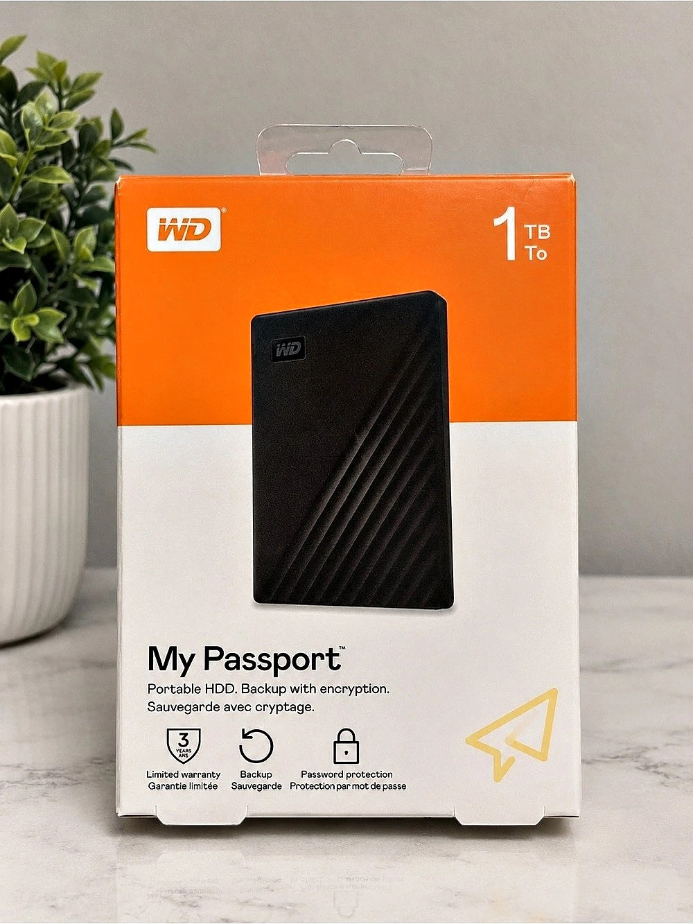 WD My Passport 1TB Portable External Hard Drive NWT